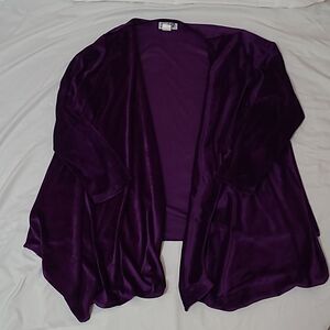 Purple velvet styled by saybury jacket cardigan size M